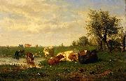 Gerard Bilders Cows in the meadow Germany oil painting artist